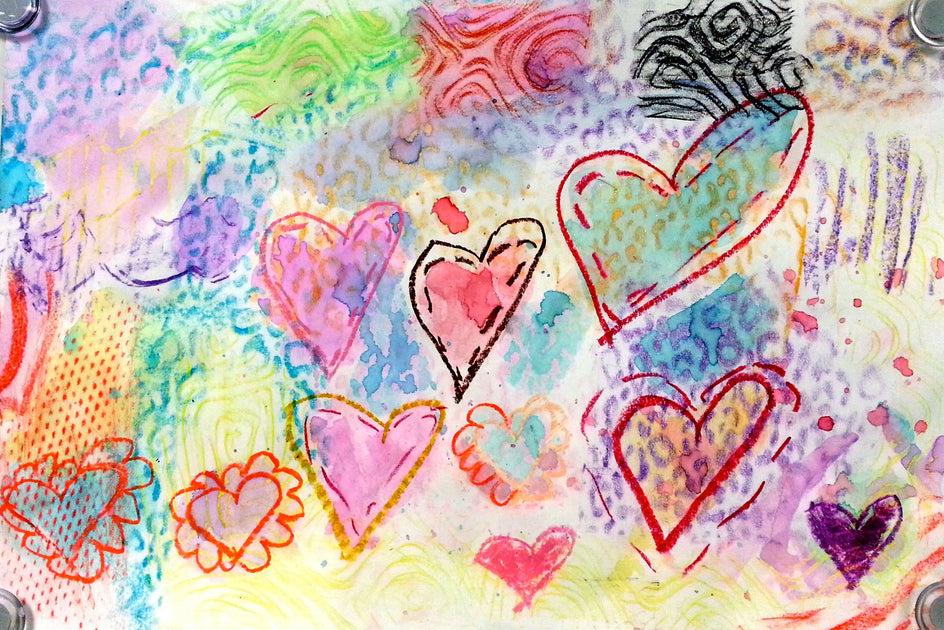 TUTORIAL: Layered Heart Art - Smashed Peas & Carrots