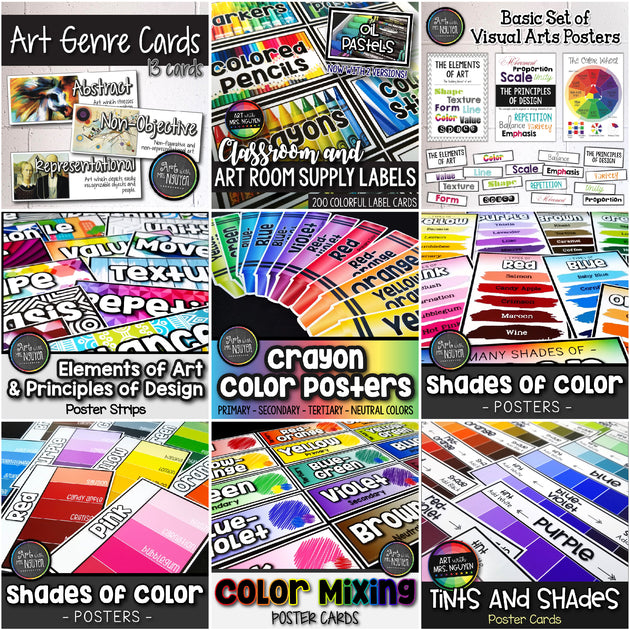 Art with Mrs. Nguyen's Table Supply Caddy Labels (Freebie)