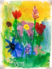 Art Lesson: Variety Flowers Painting