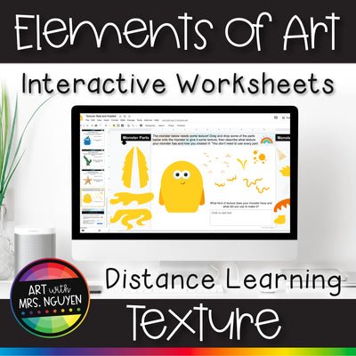 Elements of Art Interactive Worksheets for Distance Learning: Texture