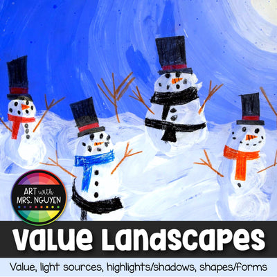 Art Lesson: Winter Value Landscapes