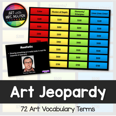 Art Vocabulary Scavenger Hunt and Jeopardy Game (Volume One)