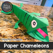 How to Make: A Paper Chameleon Sculpture (Freebie)