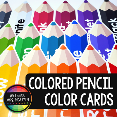Colored Pencil Color Card Posters