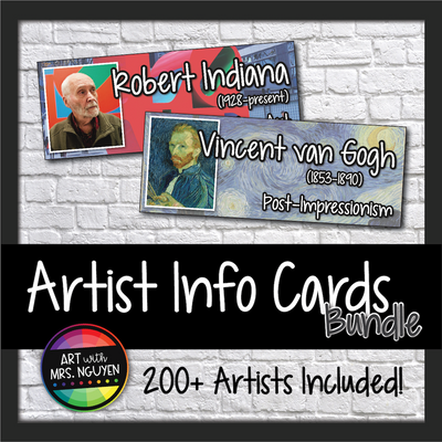 200 Artist Cards: Modern Art Movement
