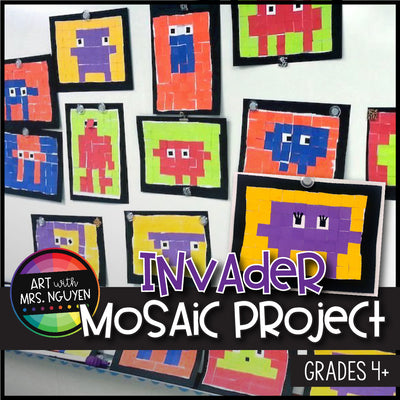 Art Lesson: Invader Mosaic Project (Math, Technology, and Art)