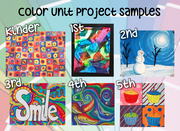 6-Lesson Vertical Elementary Art Color Unit