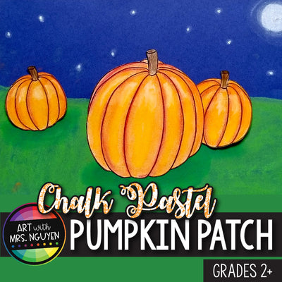 Art Lesson: Chalk Pastel Pumpkin Patch