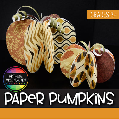 Art Lesson: Decorative Paper Pumpkins