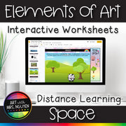 Elements of Art Interactive Google Slide Worksheets for Distance Learning: Space