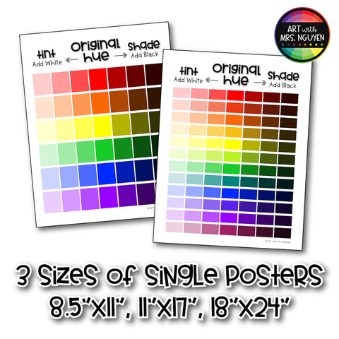 Tints and Shades Poster Cards
