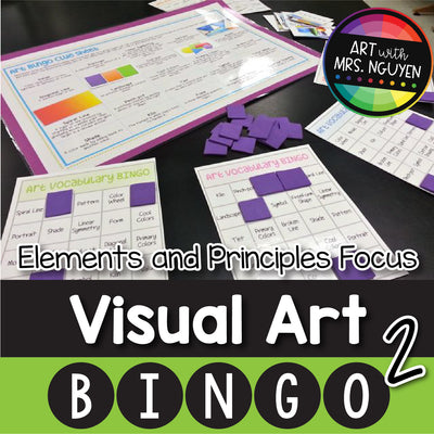 Visual Art Bingo: 2nd Edition - Elements and Principles